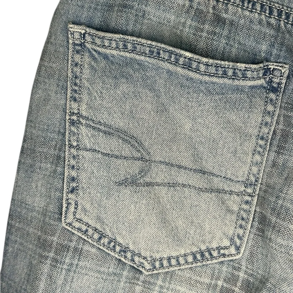 American Eagle Highest Rise Mom Short Blue Plaid Denim Women’s Size 4 Preppy